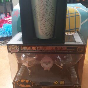 Starbucks - 12 oz Ceramic Mermaid Tumbler + Batman 291 Funko Pop! + Gif Bag
